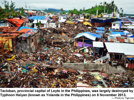 Typhoon destruction in Philippines