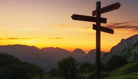 Image of path with various directions to travel