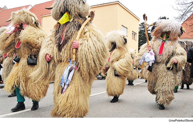 Man in Slovenian mask