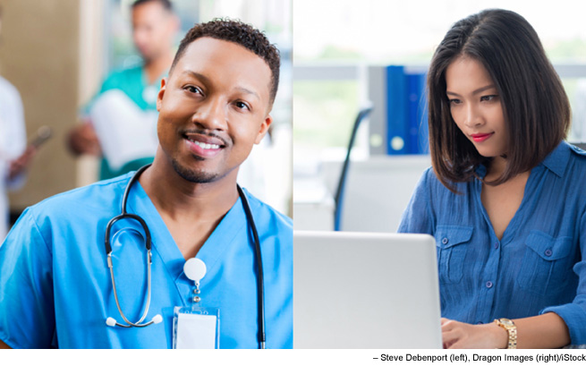 A woman’s job? A man’s job? Man working with woman