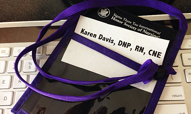 What does CNE stand for? Glad you asked! Photo of name tag