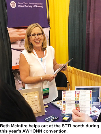 Beth McIntire at AWHONN convention