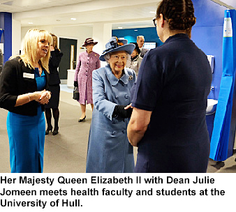 Queen Elizabeth II visits the University of Hull