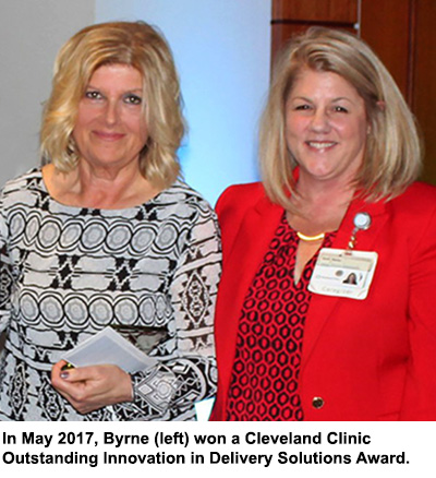 Jill Byrne won a Cleveland Clinic Outstanding Innovation in Delivery Solutions Award