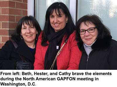 Beth Tigges, Hester Klopper, and Cathy Catrambone