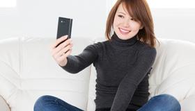 Woman taking a picture of herself