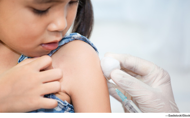 Child getting vaccination