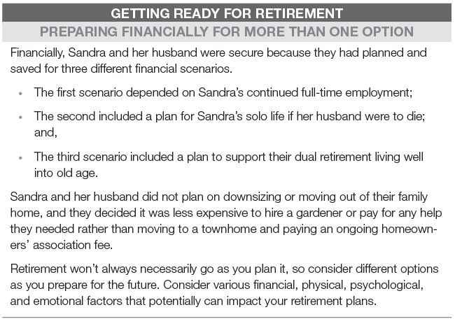 Preparing financially for more than one option Preparing financially for more than one option