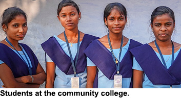 Students at the community college.