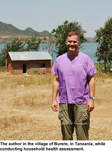 Daniel Oerther in the village of Burere in Tanzania.