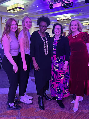 Sandra with Chapter Key Award recipients.