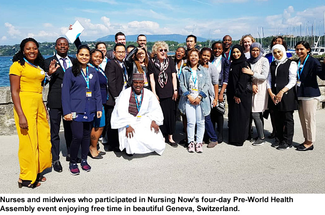 Nursing Now event prepares nurses and midwives to lead Nurses and midwives in Nursing Now's Pre-World Health Assembly